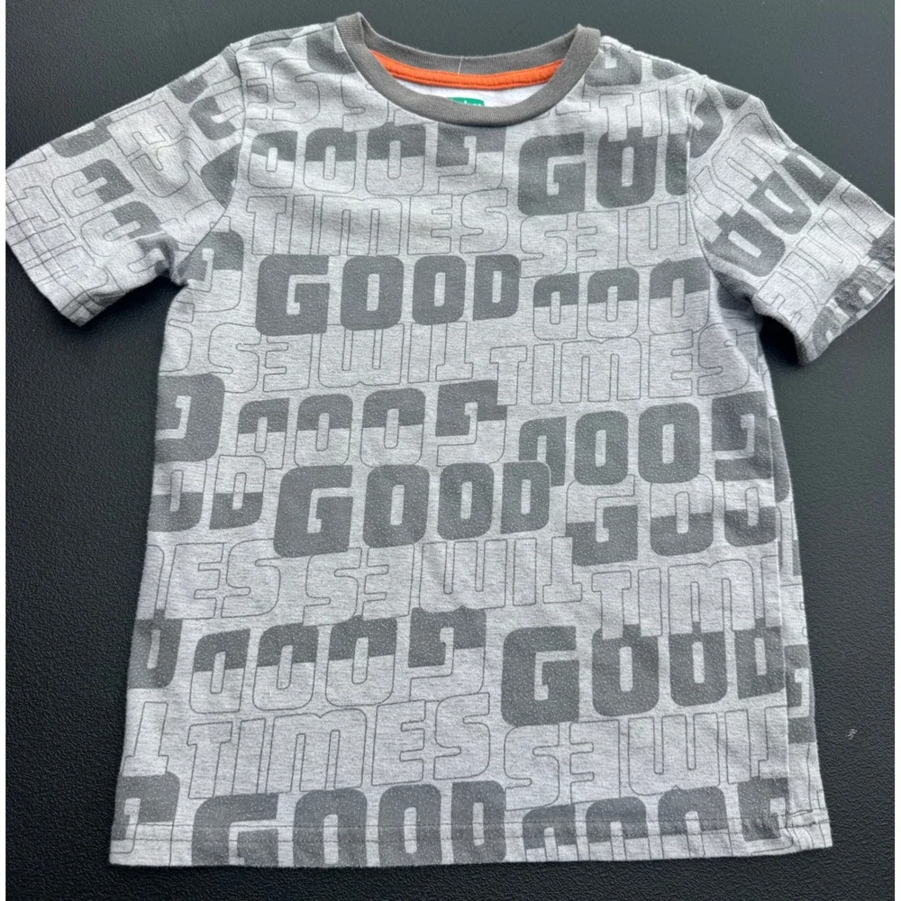 365 Kids Garanimals Cat & Jack Outfit Set Boys 7 Grey Black Good Times Graphic